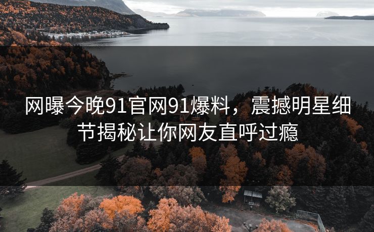 网曝今晚91官网91爆料，震撼明星细节揭秘让你网友直呼过瘾