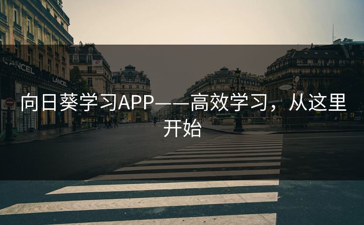 向日葵学习APP——高效学习，从这里开始